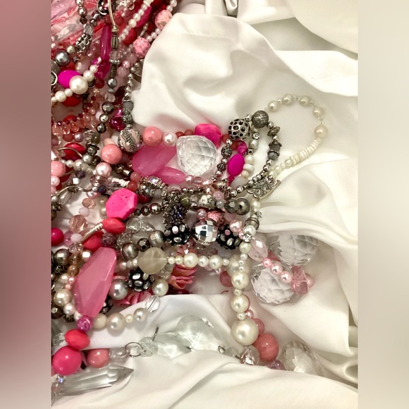 Handmade “Pretty in Pink” Porch Lampshade Chandelier PLEASE SEE VIDEO - Picture 10 of 12